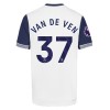 Maglia ufficiale Tottenham Hotspur Van De Ven 37 Casa 2024-25 per Bambino